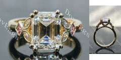 Dolly pave side stones engagement ring semi-mount only(Exclusively to DovEggs Stones)