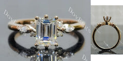 Doveggs side stones eternity engagement ring semi-mount only(Exclusively to DovEggs Stones)