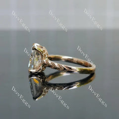 Brayleigh carved solitaire engagement ring only semi-mount only(Exclusively to DovEggs Stones)