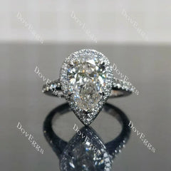 The Shana Rae vintage halo pave engagement ring only semi-mount only(Exclusively to DovEggs Stones)