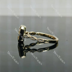 Doveggs Radiant Bezel Lab Grown Diamond Engagement Ring