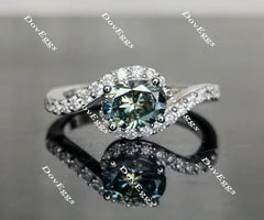 The Bella Daija engagement ring only semi-mount only(Exclusively to DovEggs Stones)