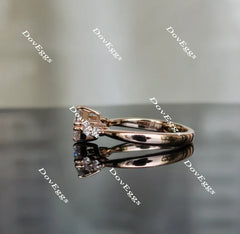 Doveggs octagon side-stone moissanite engagement ring