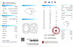 2.17ct Cushion Old Mine Cut Lab Diamond - F. V. Bluish Green Color VS1 | Doveggs Certified