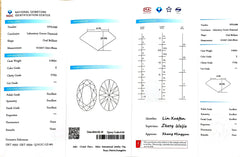 2.093ct Oval Cut Lab Diamond - E Color VVS2 | Doveggs Certified
