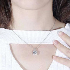 Halo lab diamond pendant necklace semi-mount only(Exclusively to DovEggs Stones)