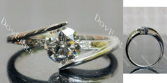 Doveggs pave side stones engagement ring semi-mount only(Exclusively to DovEggs Stones)