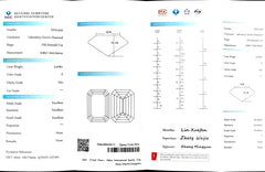 3.478ct Old Emerald Cut Lab Diamond - E Color VS1 | Doveggs Certified