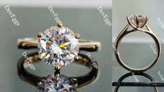 Doveggs solitaire moissanite engagement ring