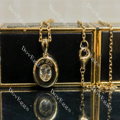 Halo lab diamond pendant necklace semi-mount only(Exclusively to DovEggs Stones)