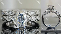 Doveggs pave engagement ring only semi-mount only(Exclusively to DovEggs Stones)
