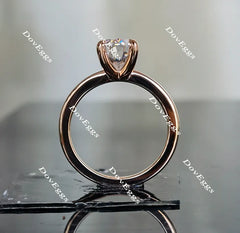 Oval solitaire moissanite engagement ring(engagement ring only)| Doveggs