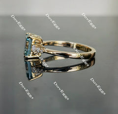 Doveggs side stones engagement ring only semi-mount only(Exclusively to DovEggs Stones)