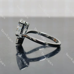 Doveggs art deco engagement ring only semi-mount only(Exclusively to DovEggs Stones)