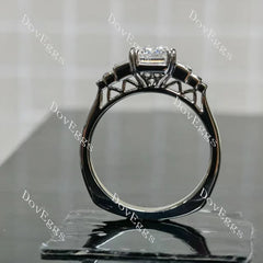 Pave side stones engagement ring only semi-mount only(Exclusively to DovEggs Stones)