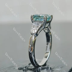 Art deco side stones engagement ring only semi-mount only(Exclusively to DovEggs Stones)