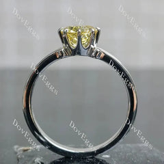 Solitaire split shank lab diamond engagement ring semi-mount only(Exclusively to DovEggs Stones)