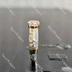 Pave brilliant lab diamond engagement ring set semi-mount only(Exclusively to DovEggs Stones)