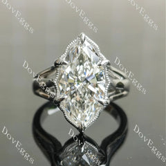 Split shanks vintage lab diamond engagement ring semi-mount only(Exclusively to DovEggs Stones)