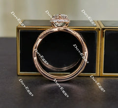 doveggs pear halo moissanite emgagement ring only