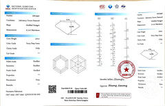 DovEggs 2.620ct Hexagon F.V.Green VS1-LAB GROWN DIAMOND-LFE102B22