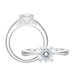doveggs round solitaire moissanite engagement ring