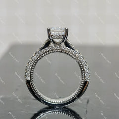 (size 7.25) Doveggs 1ct radiant moissanite sterling silver engagement ring