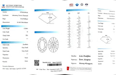 Doveggs 2.75ct Oval G Color VS1 Clarity Excellent cut lab diamond stone(certified) (sold #22982 20%)