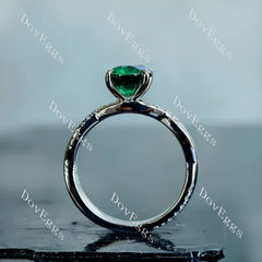 Doveggs pave curved engagement ring only semi-mount only(Exclusively to DovEggs Stones)