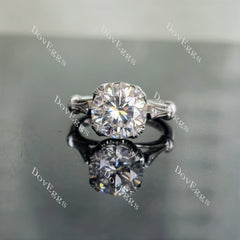 Doveggs round vintage moissanite engagement ring