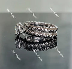 Doveggs halo art deco engagement ring only semi-mount only(Exclusively to DovEggs Stones)