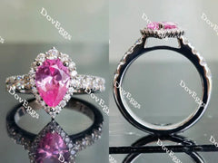 DovEggs halo half eternity pave engagement ring semi-mount only(Exclusively to DovEggs Stones)