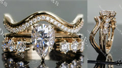 Ciella pave art deco engagement ring semi-mount only(Exclusively to DovEggs Stones)