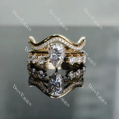 Ciella pave art deco engagement ring semi-mount only(Exclusively to DovEggs Stones)