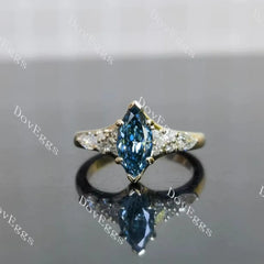 Harley side stones vintage engagement ring only semi-mount only(Exclusively to DovEggs Stones)