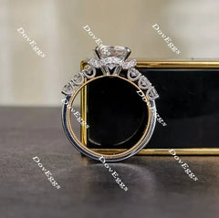 DovEggs halo side-stone engagement ring only semi-mount only(Exclusively to DovEggs Stones）