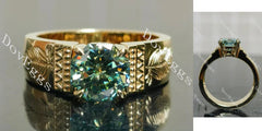 Doveggs solitaire carving engagement ring only semi-mount only(Exclusively to DovEggs Stones)