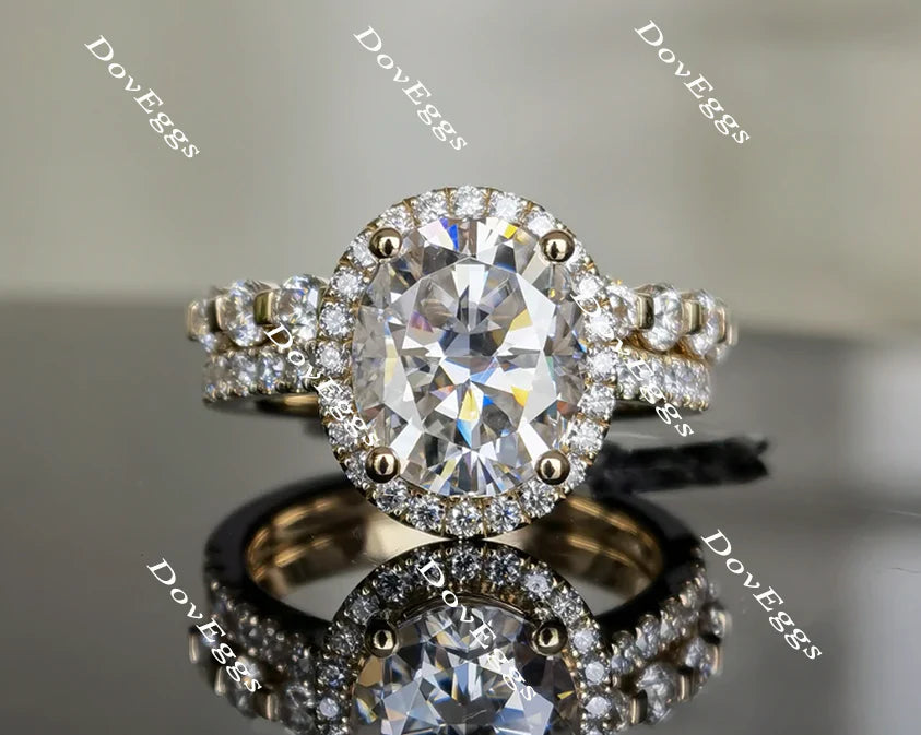 Halo engagement ring only semi-mount only(Exclusively to DovEggs Stones)