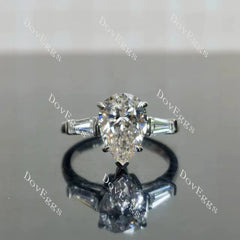 The Maddox Pear Three Stone Lab Grown Diamond Engagement Ring