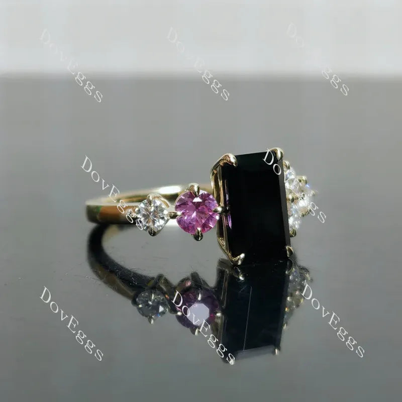 Doveggs side stones eternity engagement ring semi-mount only(Exclusively to DovEggs Stones)