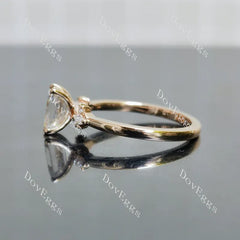 Doveggs side stones eternity engagement ring semi-mount only(Exclusively to DovEggs Stones)