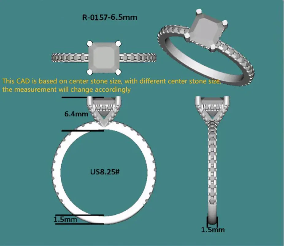 Doveggs pave engagement ring only semi-mount only(Exclusively to DovEggs Stones)