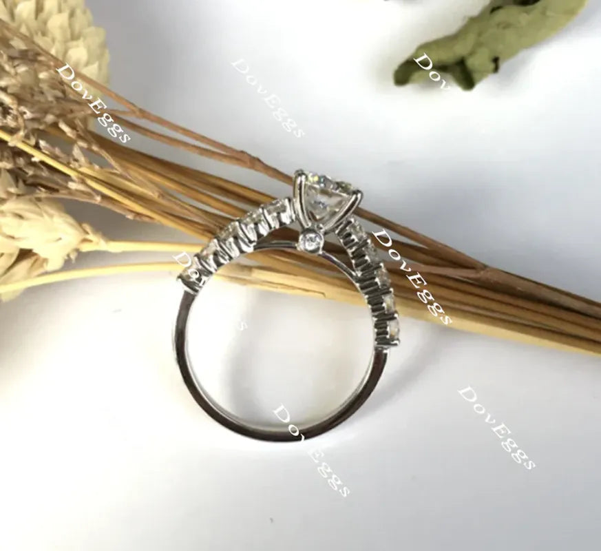 Doveggs vintage side stones engagement ring semi-mount only(Exclusively to DovEggs Stones)
