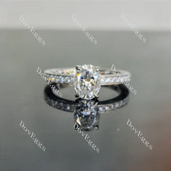 Doveggs vintage pave engagement ring only semi-mount only(Exclusively to DovEggs Stones)