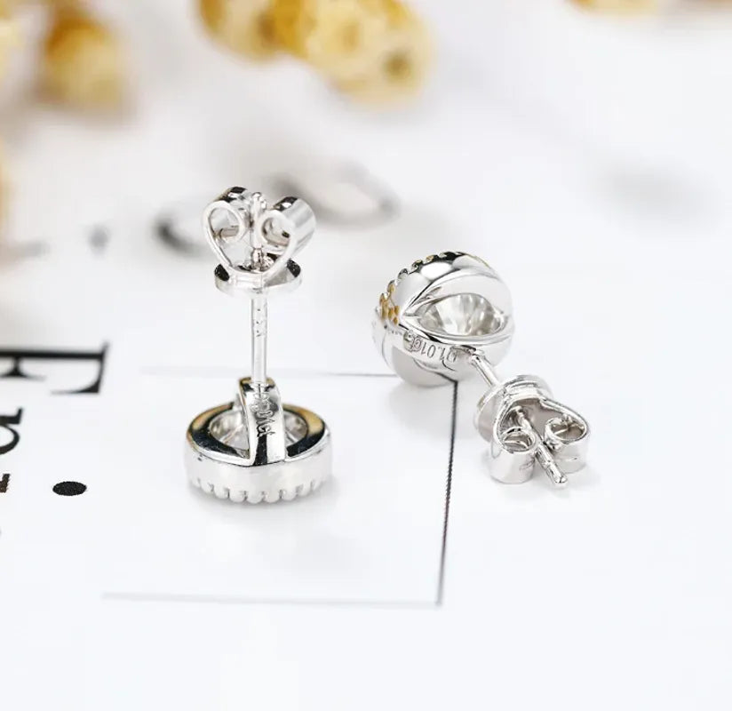 Doveggs bezel setting stud earrings semi-mount only(Exclusively to DovEggs Stones)