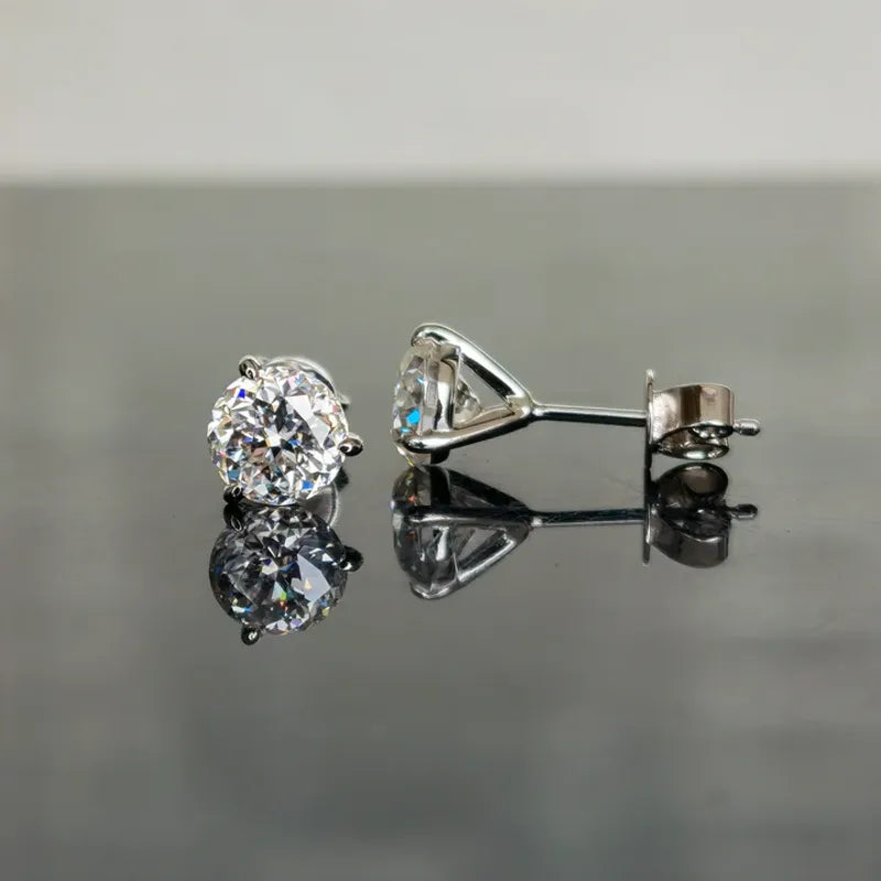 Doveggs solitaire stud earrings only semi-mount (Exclusively to DovEggs Stones)