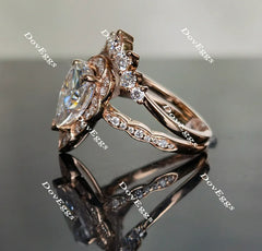 Doveggs halo moissanite engagement ring only