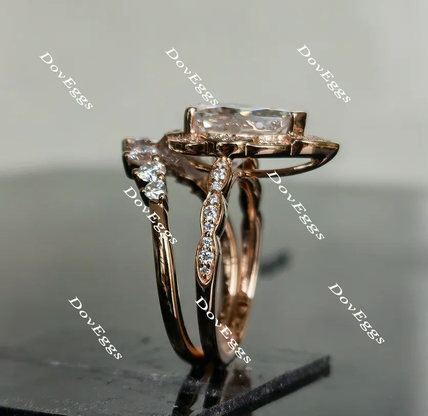Doveggs halo moissanite engagement ring only