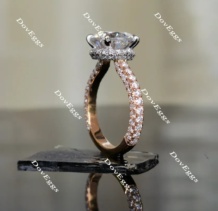 Doveggs round pave moissanite bridal set (2 rings)