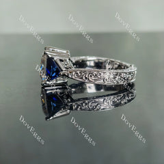 The Monica princess three stones moissanite engagement ring